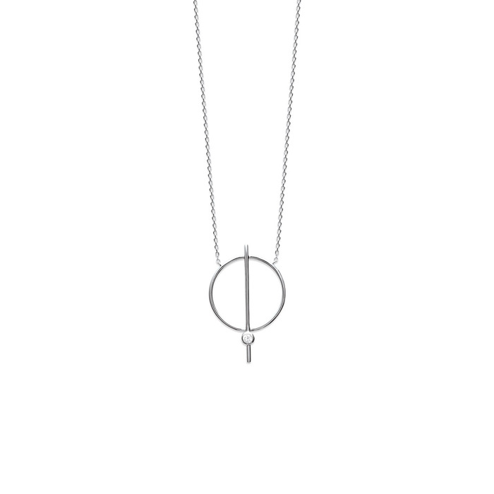 Collier motif cercle  en Argent 925 /1000
