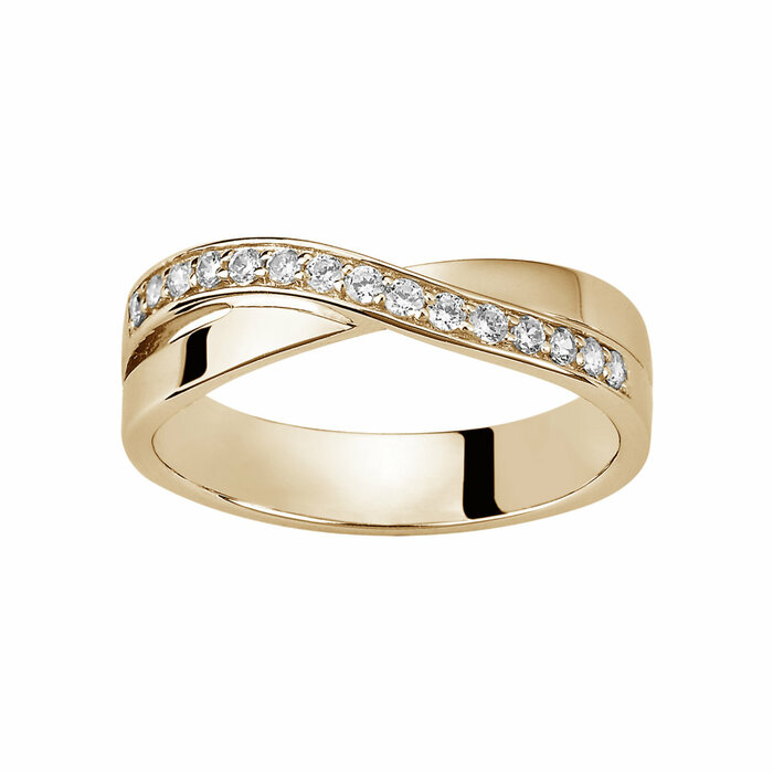 Alliance Diamants et or 18 Carats pour les mariages