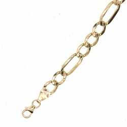 Chaine maille alternee 3-1 60cm  en Or 750 / 1000 (18K)